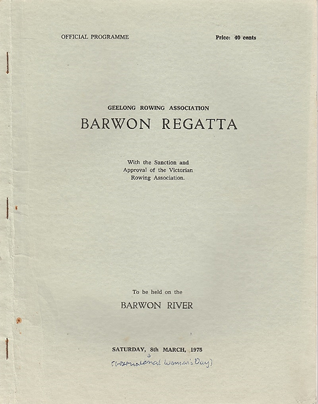 regatta program cover